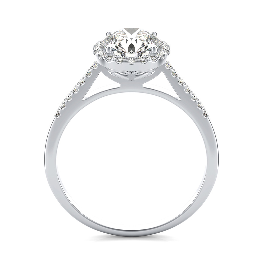 Cathedral halo sales engagement ring