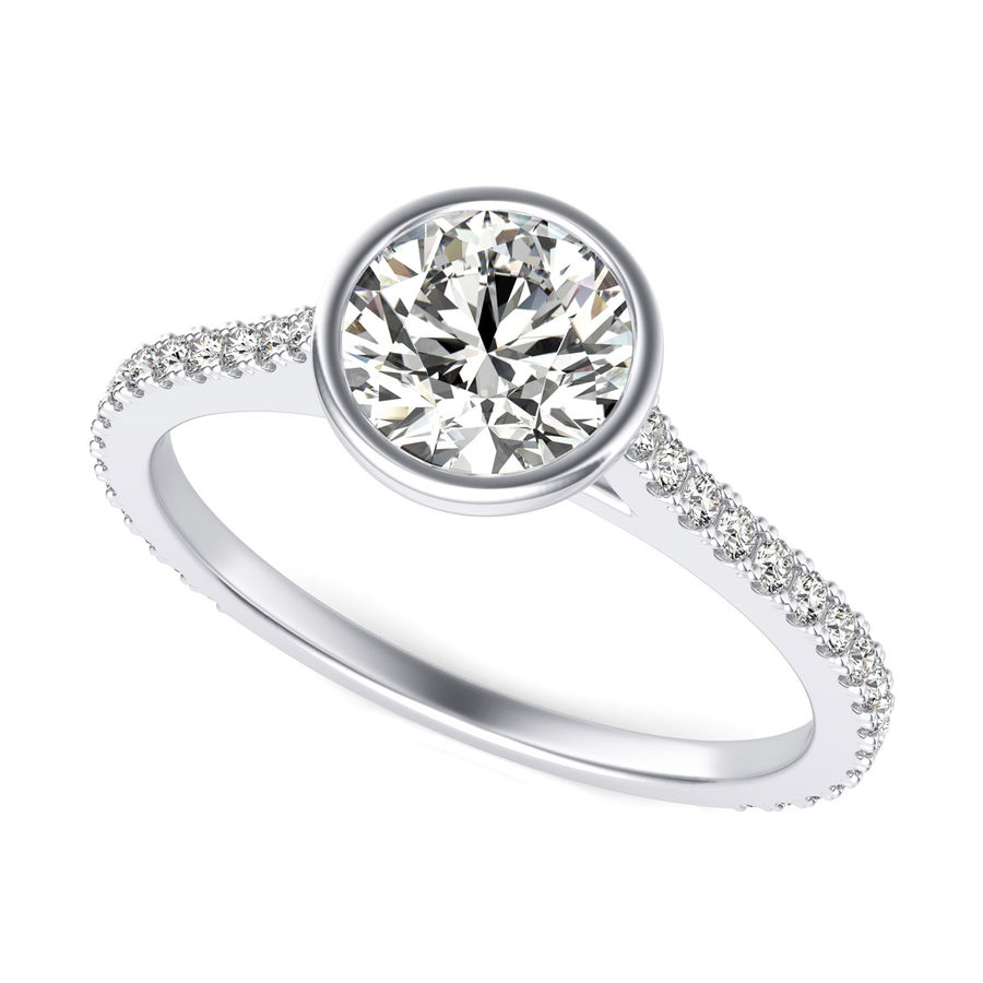 Cathedral Bezel Engagement Ring Edwin Novel Jewelry Design